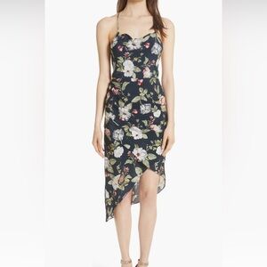 ALICE + OLIVIA Reena Drape Front Sheath Dress